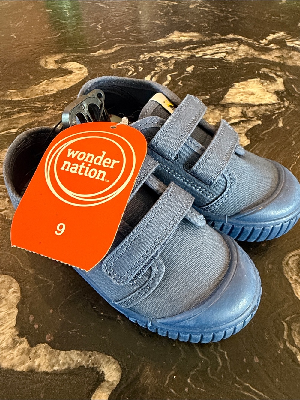wonder nation Blue Canvas Velcro Kids Sneakers